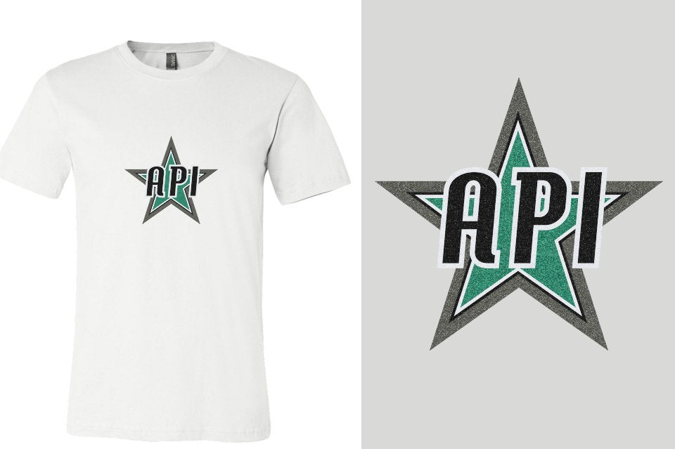 API Star Glitter Unisex T-shirt