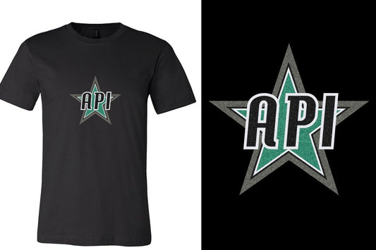 API Star Glitter Unisex T-shirt
