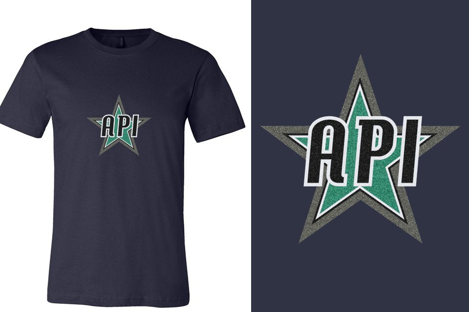 API Star Glitter Unisex T-shirt